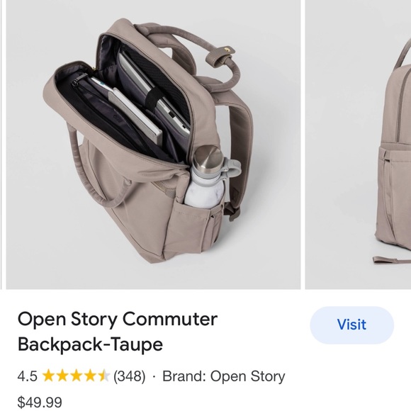 Grey and Gold backpack - Picture 6 of 7